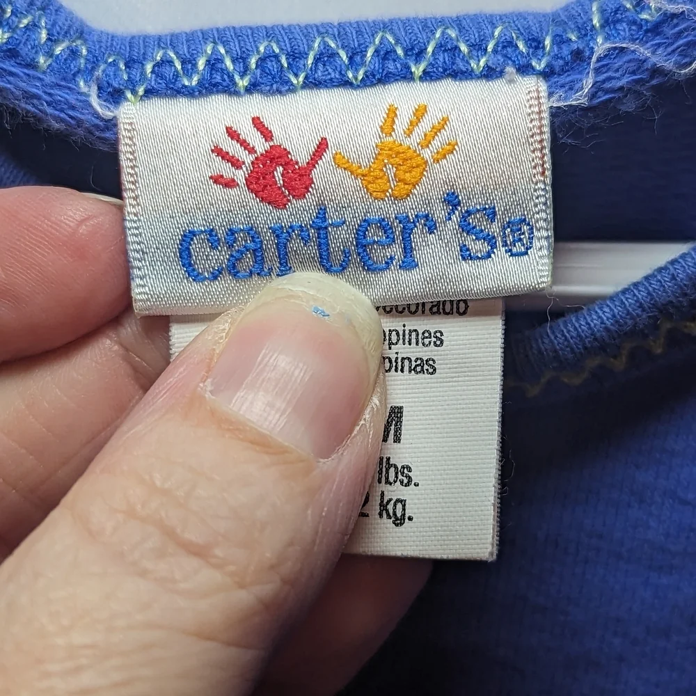 Carter's Blue Long Sleeve Tee with Floral Design